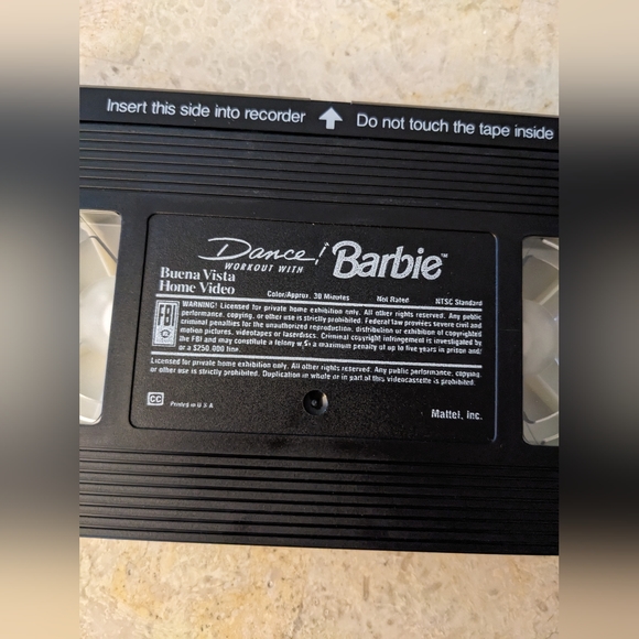 Rare Dance Workout With Barbie Mattel 90's VHS Tape 30 Minutes (circa 1992) - Picture 5 of 7